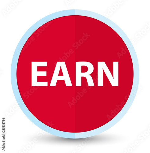 Earn flat prime red round button