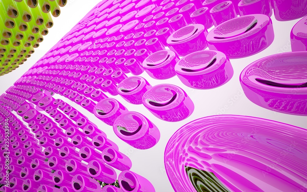 Abstract Architecture. Concept of organic architecture.3D illustration and rendering Abstract Architecture. Concept of organic architecture.3D illustration and rendering