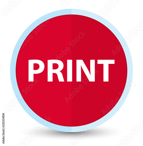 Print flat prime red round button