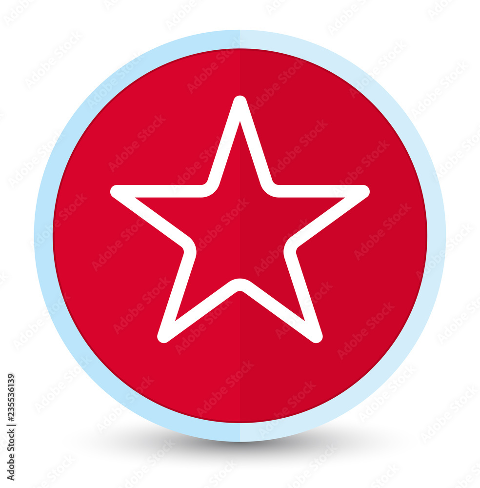 Star icon flat prime red round button Star icon flat prime red round button