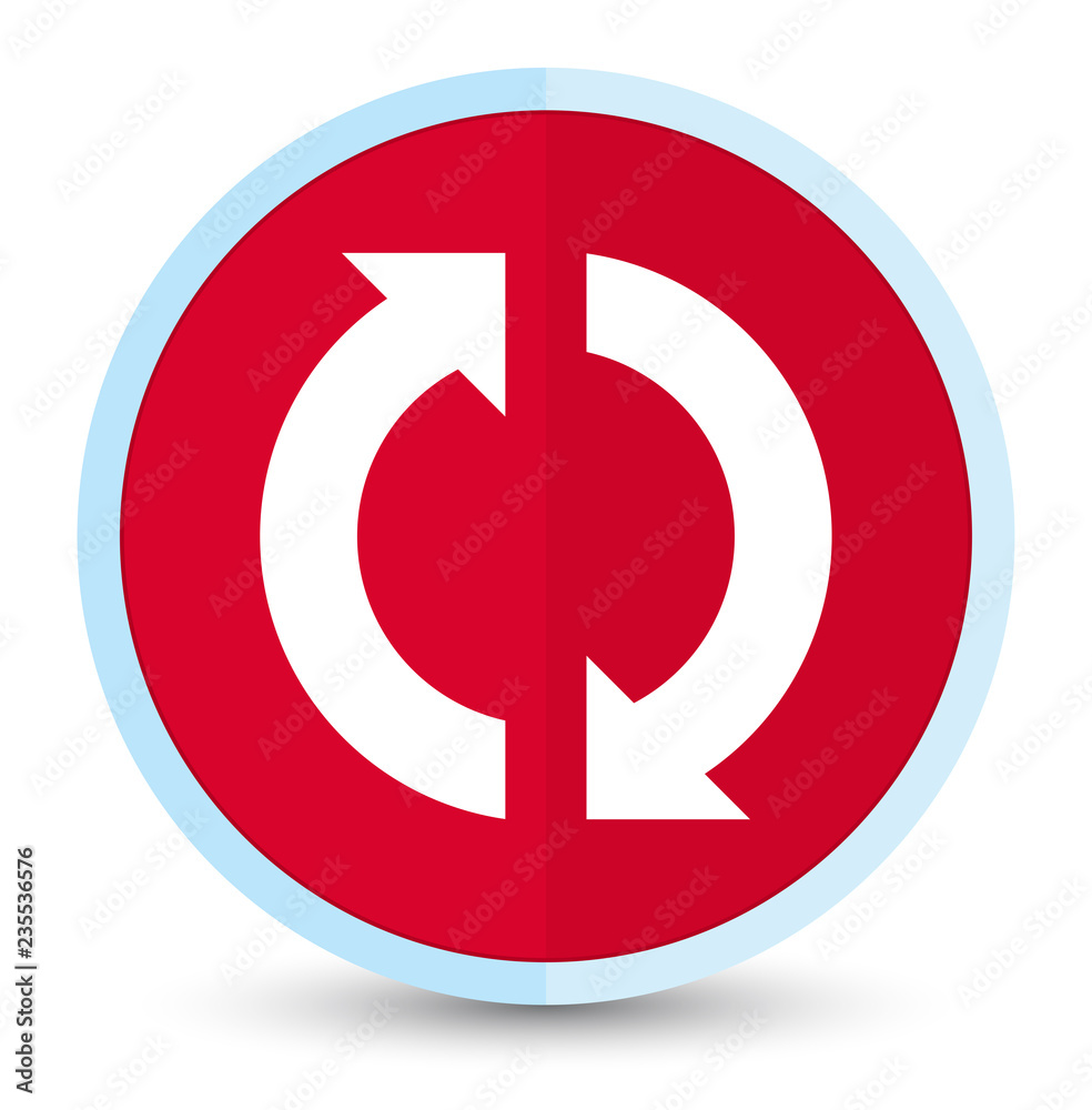 Update icon flat prime red round button Update icon flat prime red round button