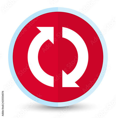 Update icon flat prime red round button