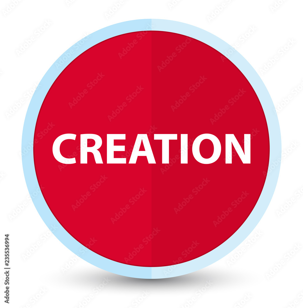 Creation flat prime red round button Creation flat prime red round button