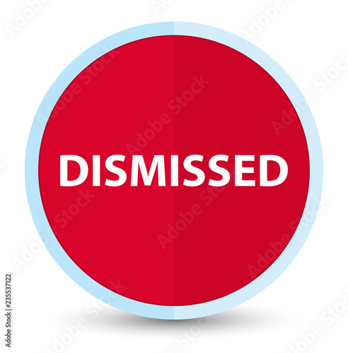 Dismissed flat prime red round button