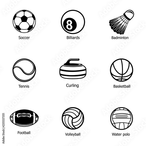 Orb icons set. Simple set of 9 orb vector icons for web isolated on white background