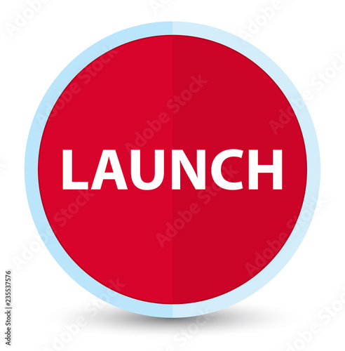 Launch flat prime red round button