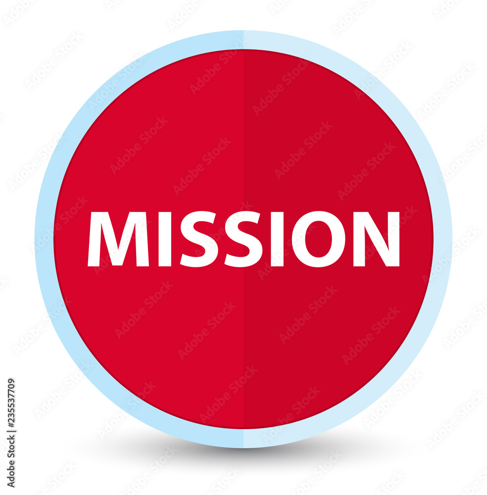 Mission flat prime red round button Mission flat prime red round button
