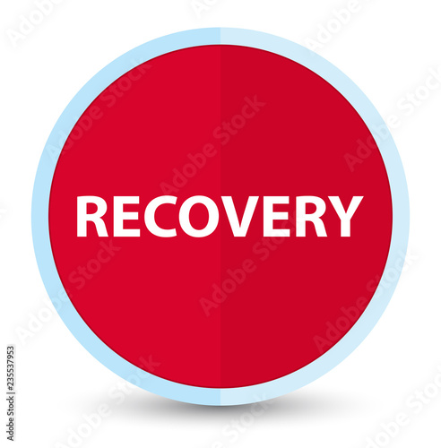 Recovery flat prime red round button