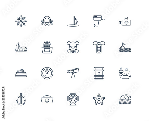 Ocean Waves, sea flag, Ship Engine, Boat Anchor, Rubber Raft, Bi