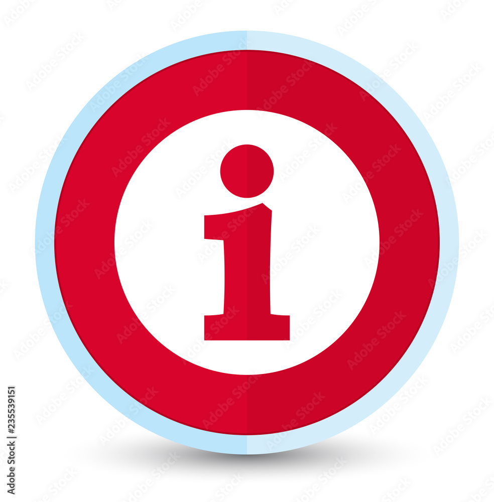 Info icon flat prime red round button Info icon flat prime red round button