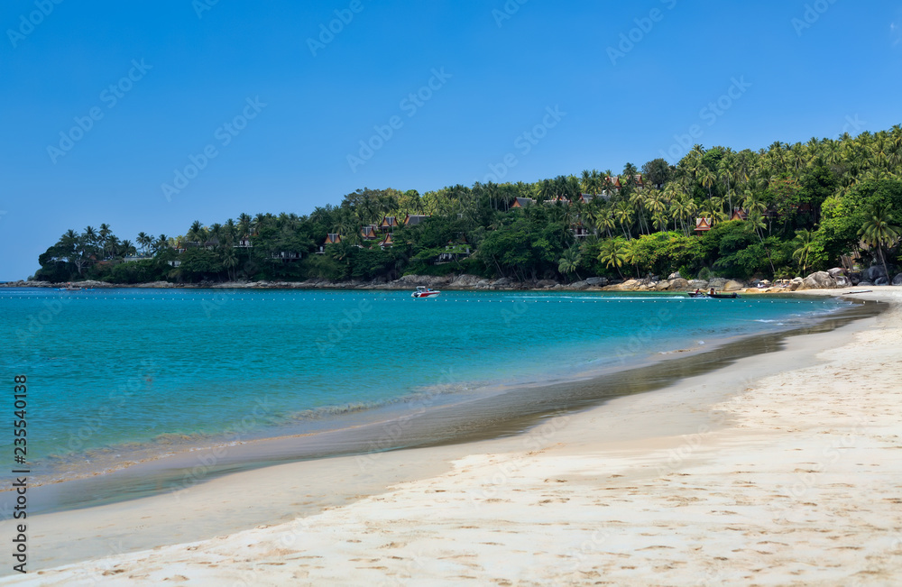 Tropical beach with azure water