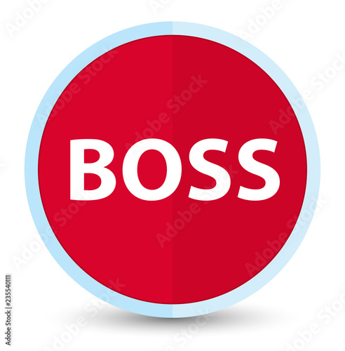 Boss flat prime red round button
