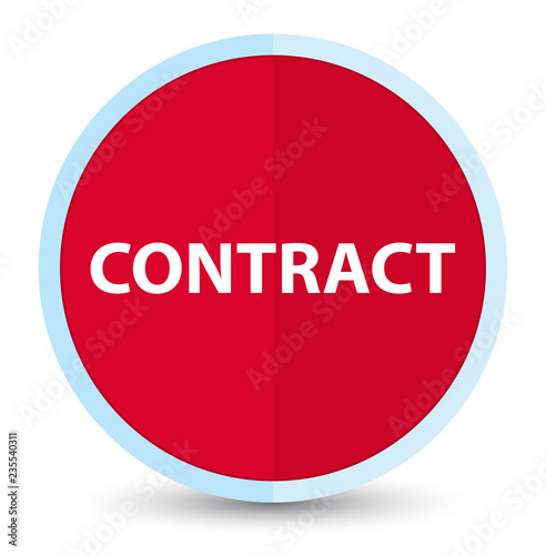 Contract flat prime red round button