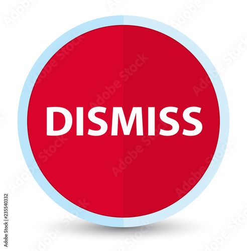 Dismiss flat prime red round button