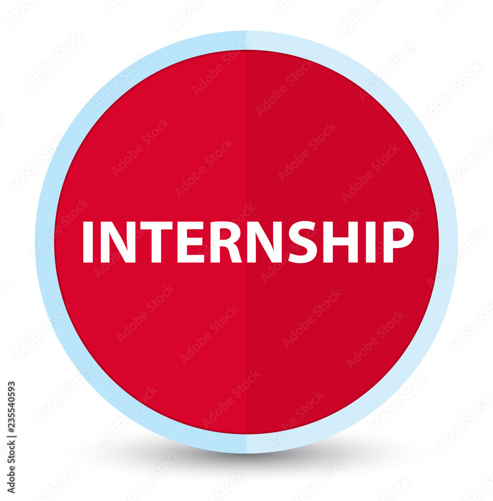 Internship flat prime red round button Internship flat prime red round button