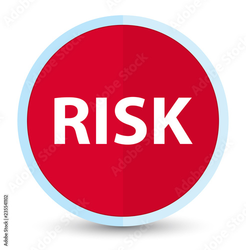 Risk flat prime red round button
