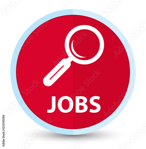 Jobs flat prime red round button