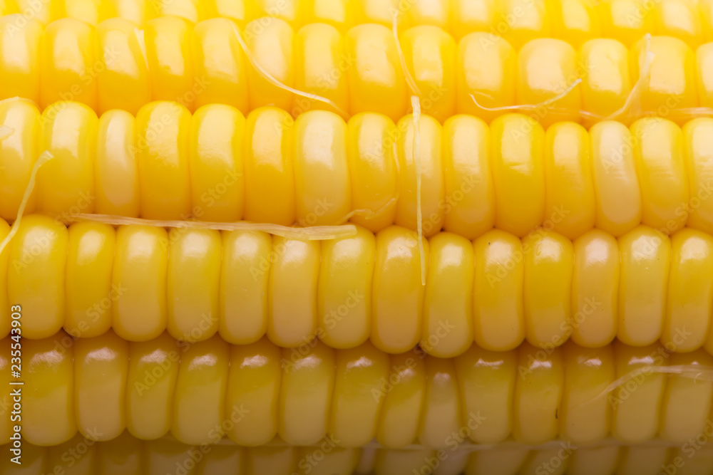 Yellow corn pods Carbohydrate gives the body a white backdrop. Yellow corn pods Carbohydrate gives the body a white backdrop.