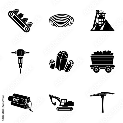 Output icons set. Simple set of 9 output vector icons for web isolated on white background