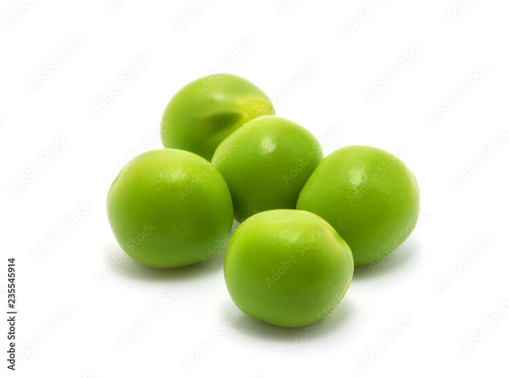 Green peas isolated on the white background Green peas isolated on the white background