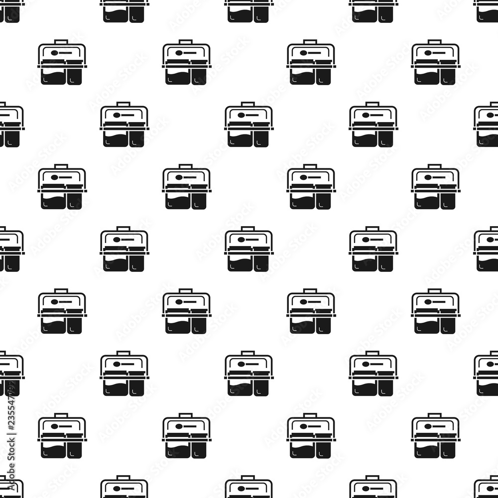 Meal lunch box pattern seamless vector repeat for any web design