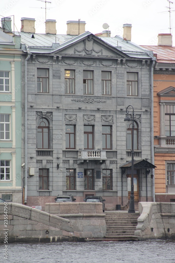 facade of an old building in St. Petersburg