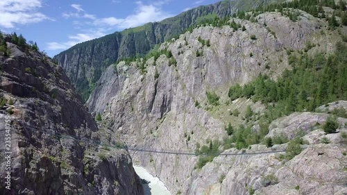 Aletsch glacier suspension bridge (Belalp-Riederalp) photo