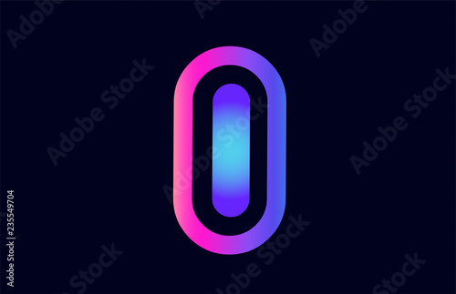 i pink blue gradient alphabet letter logo icon design
