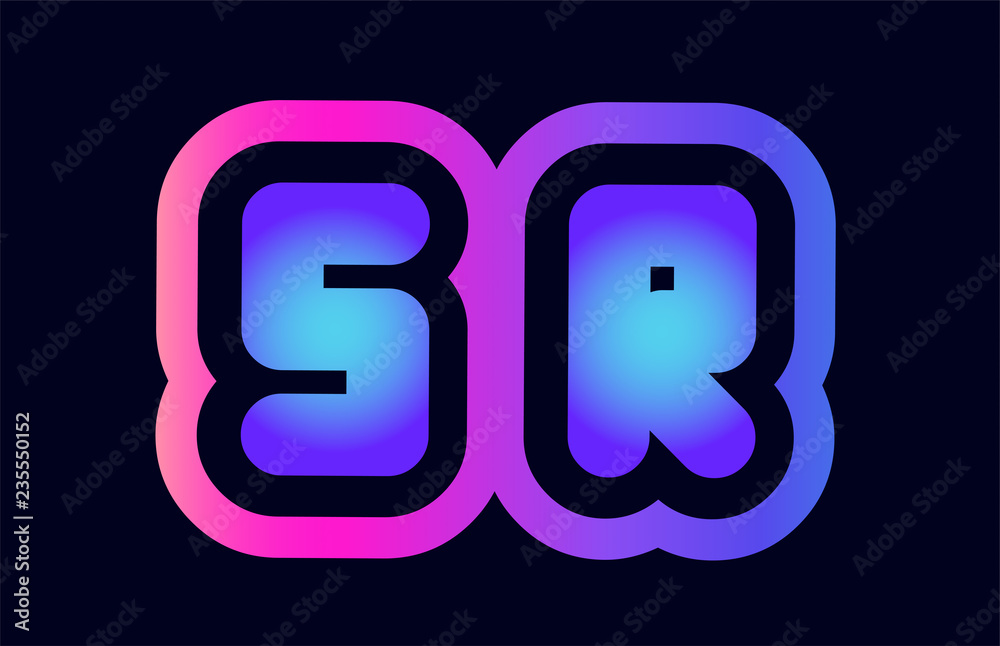 sr s r pink blue gradient alphabet letter logo combination icon design sr s r pink blue gradient alphabet letter logo combination icon design