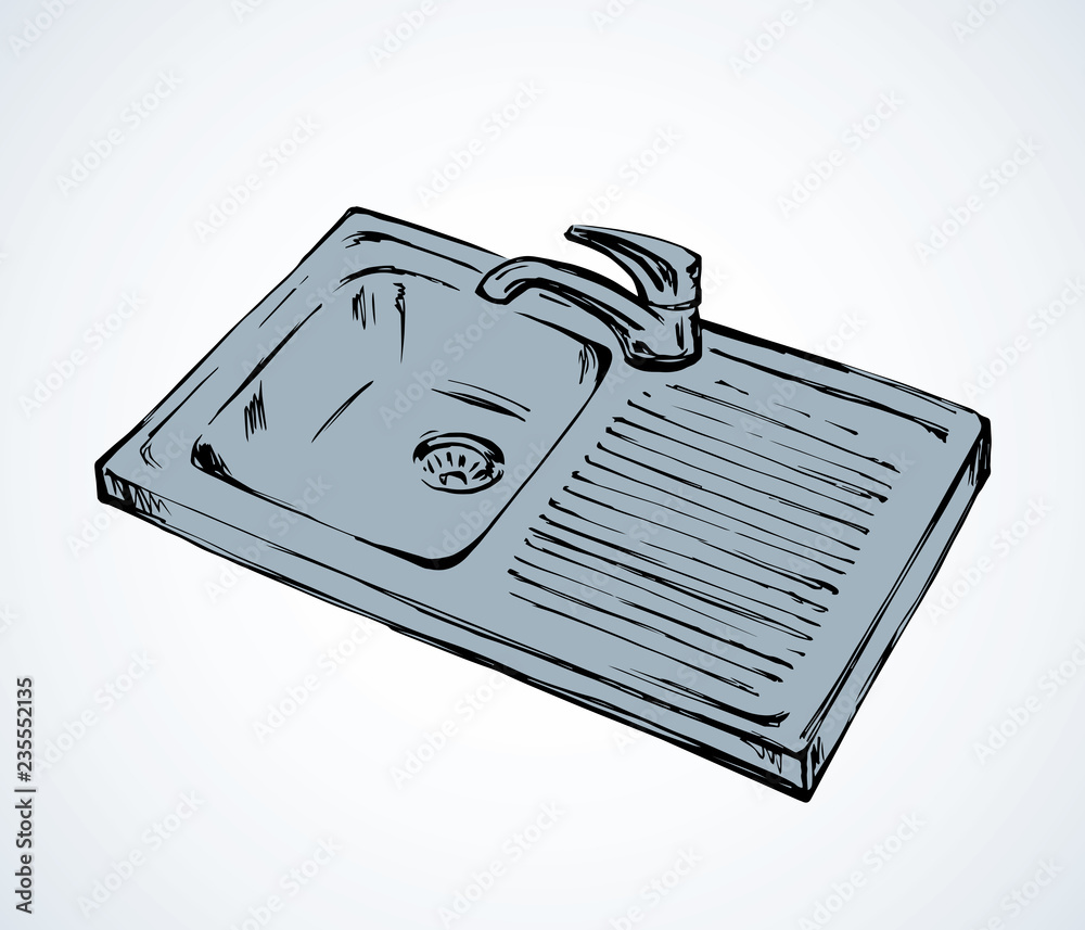 Kitchen sink Vector drawing Stock Vector  Adobe Stock