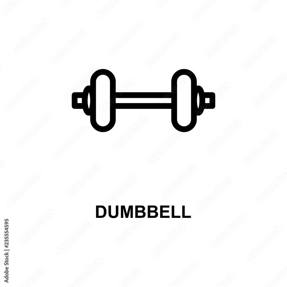 dumbbell simple line icon dumbbell simple line icon