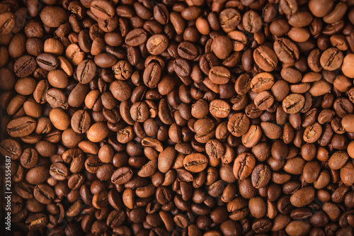 Coffee bean background textured pattern.