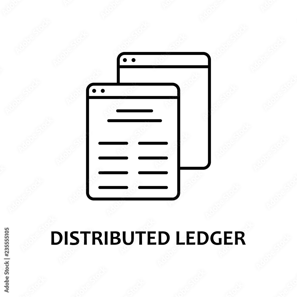 distributed ledger icon with name. Element of crypto currency for mobile concept and web apps. Thin line distributed ledger icon can be used for web and mobile distributed ledger icon with name. Element of crypto currency for mobile concept and web apps. Thin line distributed ledger icon can be used for web and mobile