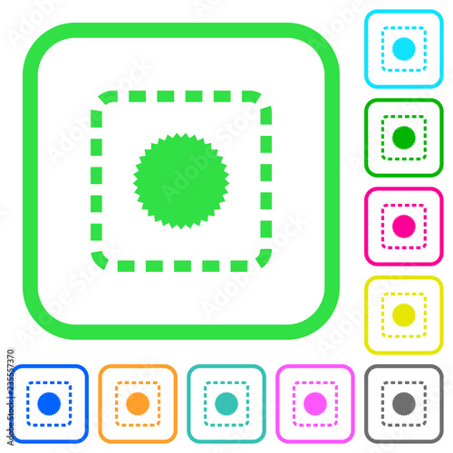Place certificate vivid colored flat icons