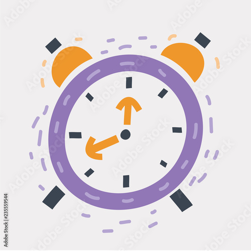 Alarm clock line icon.