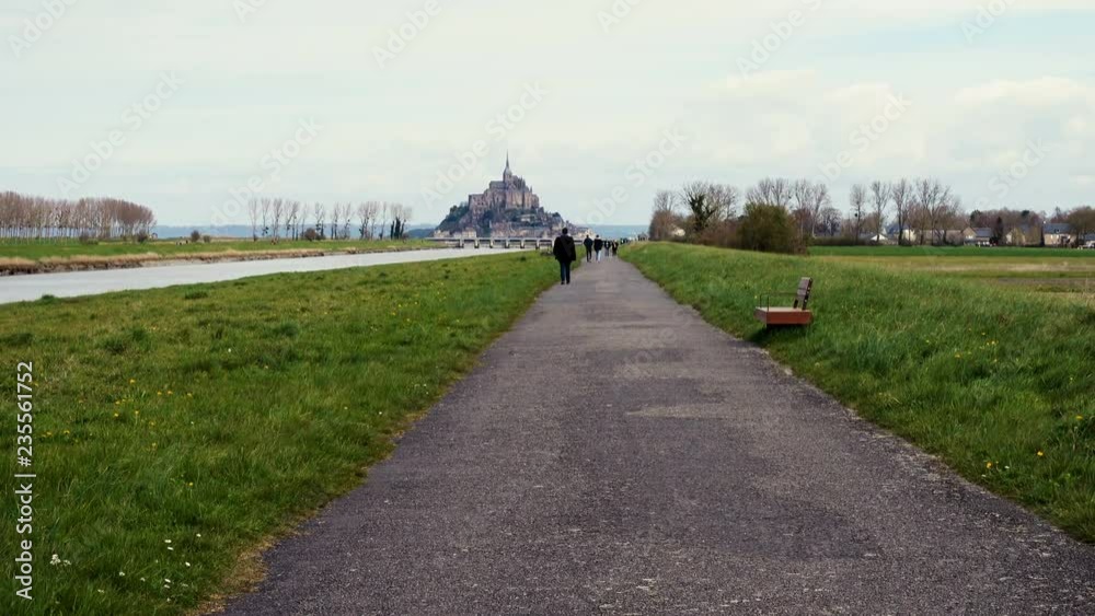 view of Mont Saint Michel, Normandy, France view of Mont Saint Michel, Normandy, France