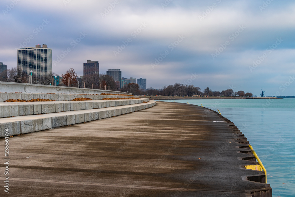 Lakefront in Lincoln Park Chicago looking North
