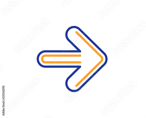 Next arrow line icon