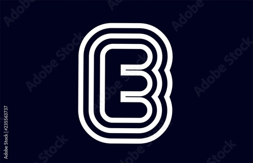 black and white alphabet letter e logo company icon design