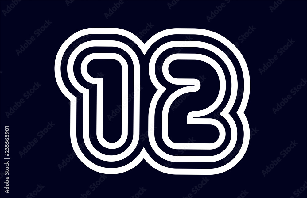 black and white number 12 logo company icon design black and white number 12 logo company icon design