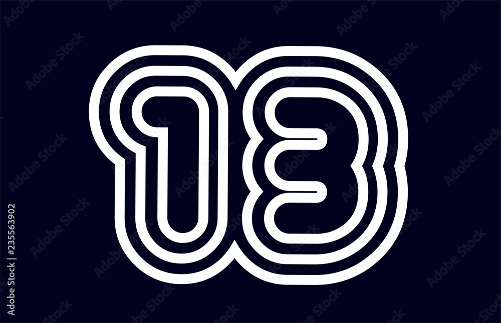 black and white number 13 logo company icon design black and white number 13 logo company icon design