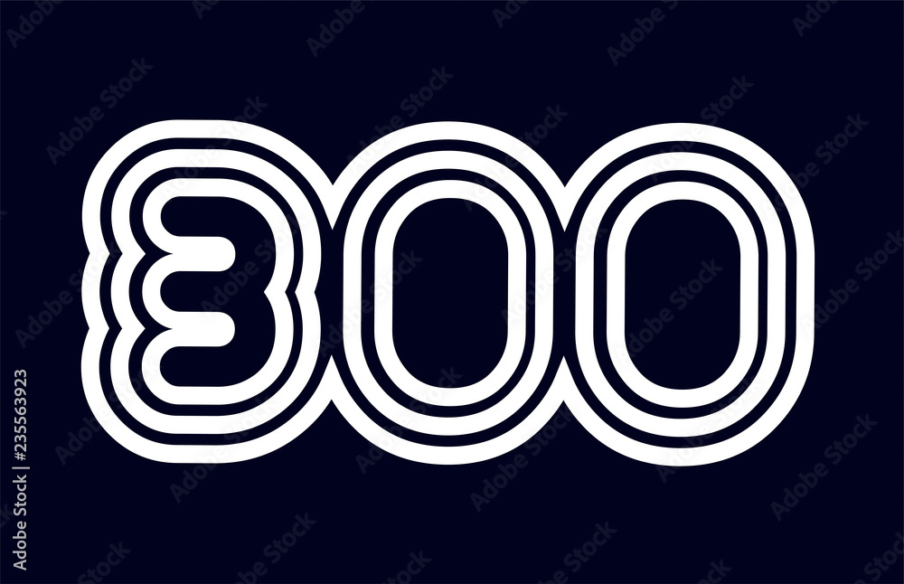 black and white number 300 logo company icon design black and white number 300 logo company icon design