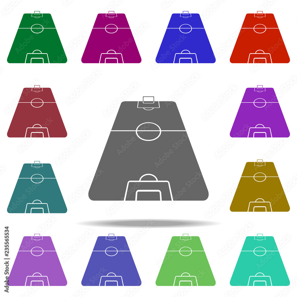 football field icon. Elements of Football in multi color style icons ...