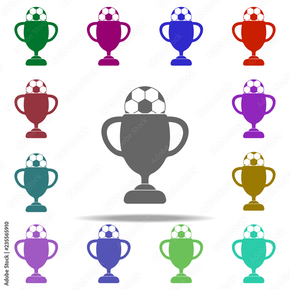 cup and soccer ball icon. Elements of Football in multi color style icons. Simple icon for websites, web design, mobile app, info graphics cup and soccer ball icon. Elements of Football in multi color style icons. Simple icon for websites, web design, mobile app, info graphics