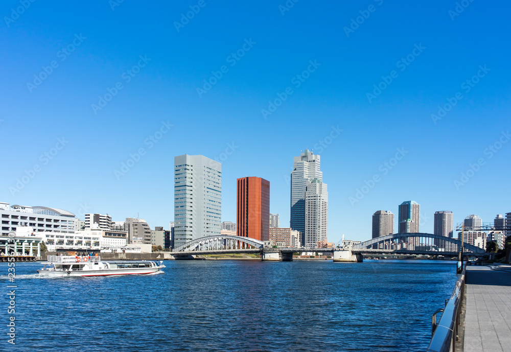 view of the Sumida River Tokyo