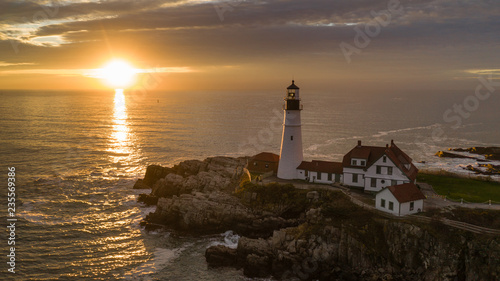 Famous Portland Head Light Atlantic Coast Lighthouse © Christopher Boswell