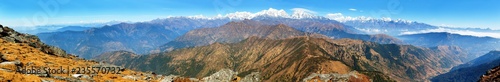 Everest from Pikey peak, Nepal Himalayas mountains