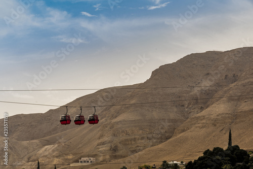 cable car on your trip to the mountain of temptations. Jericho Palestinian West Bank