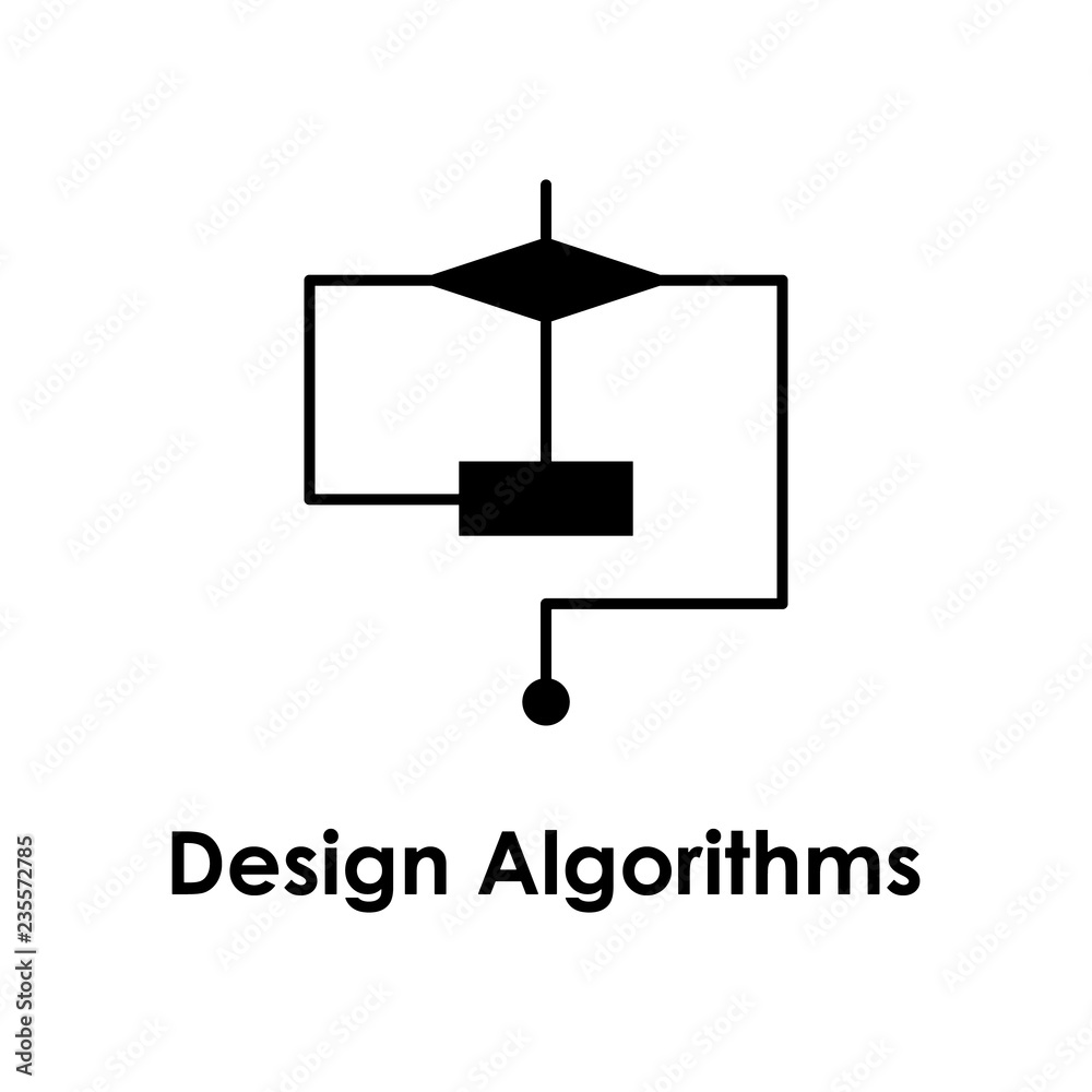 line, rectangle, algorithms icon. Element of business icon with description. Glyph icon for website design and development, app development. Premium icon