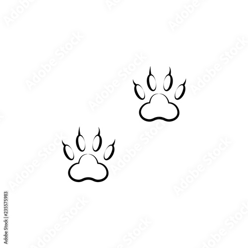 Coyote tracks icon. Element of animal track for mobile concept and web apps. Hand drawn Coyote tracks icon can be used for web and mobile